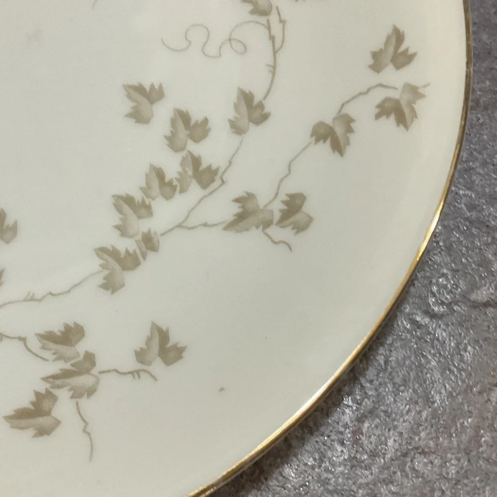 Elegant Cream and Gold Dinner Plate